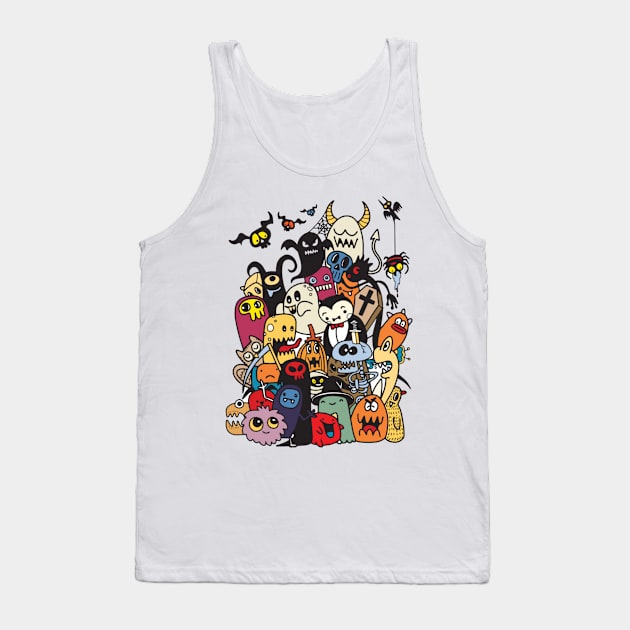 Monster doodle Tank Top by Rakos_merch